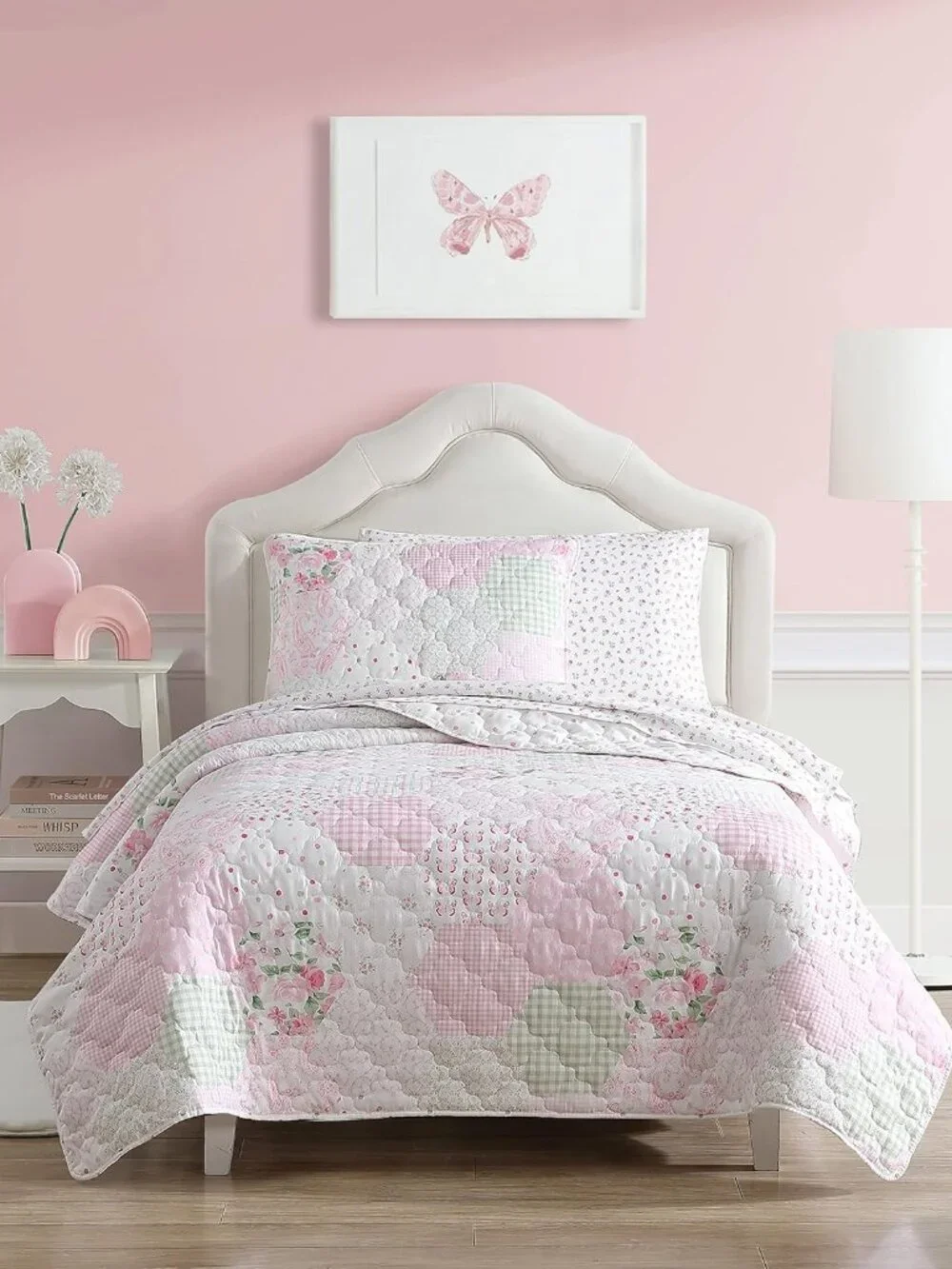 Kids - Full Quilt Set, Reversible Brushed Microfiber Bedding with Matching Pillo